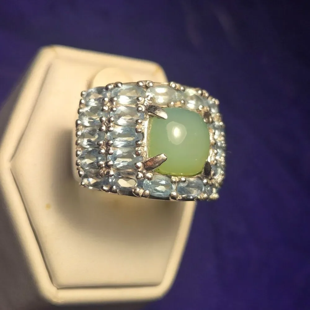 Chunky Vintage Sterling Silver 925 Ring Sz 7